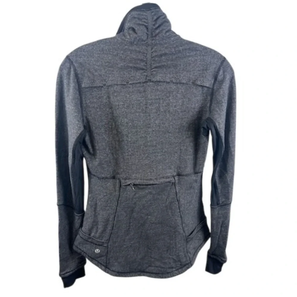 Lululemon Define Mock Neck Pullover Herringbone Gray‎ Size 6